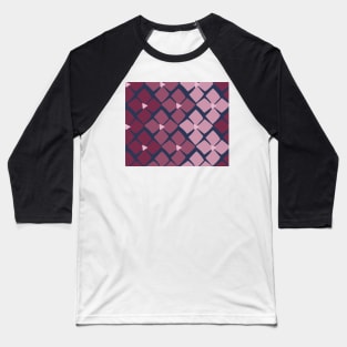 Shades of Mauve Floral Zig Zag Baseball T-Shirt